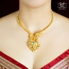 Premium Gold Plated Gajgamini Hasuli with Earrings image 1