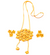 Floral Tie chain with Earrings image 0