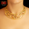 Beautiful Gold Plated Minakari Moon Hasuli Necklace image 2