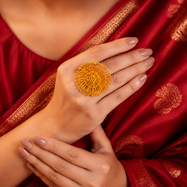 Premium Gold Plated Tanushree Finger Ring