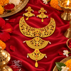 Premium Gold Plated Jahnavi Necklace with Earrings