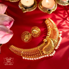 Premium Gold Plated Kamalika Necklace with Earrings