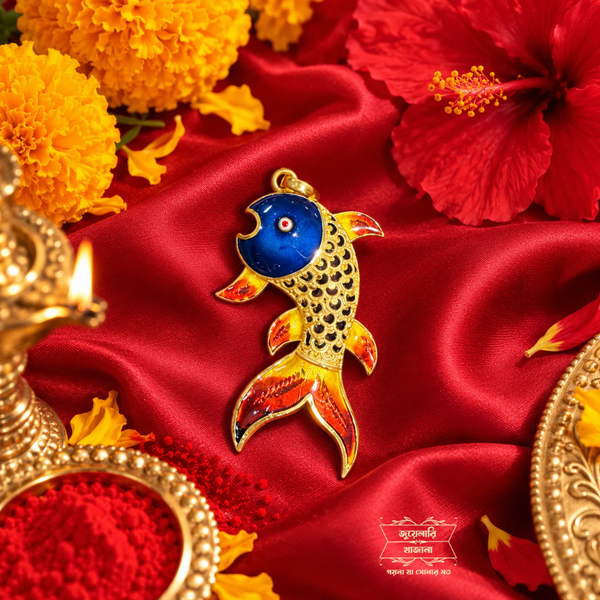 Stylish Gold Plated Matshya Pendant