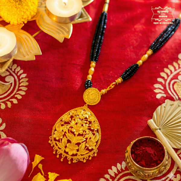 Premium Gold Plated Tamasha Necklace with Earrings