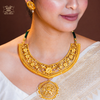 Premium Gold Plated Ramani Necklace with Earrings
