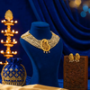 Premium Gold Plated Amiya Pearl Necklace with Earrings