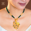 Premium Gold Plated Harini Pendant with Earrings