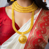 Premium Gold Plated Sohochari U sitahar with Earrings