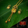 Premium Gold Plated Adro Tie Chain with Earrings