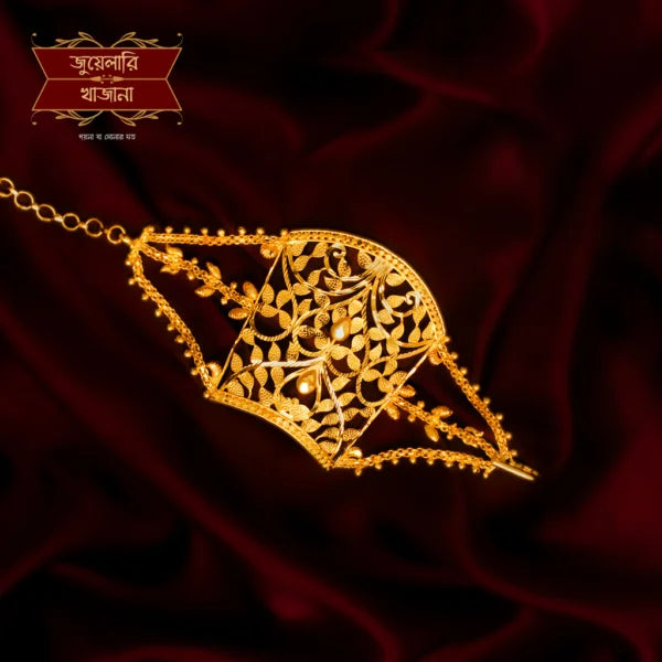 Exquisite Gold Plated Vine Leaf Mantasha Bracelet