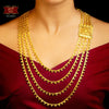 Stylish Gold Plated Box lahari with Earrings