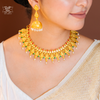 Premium Gold Plated Kaushani Necklace with Earrings