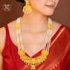 Premium Gold Plated Rupkatha Pearl Sitahar with Earrings