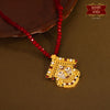 Divine Gold Plated Maa Durga Shell Pendant with Earrings image 0