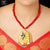 Premium Gold Plated aesthetic bird pendant on shell with Earrings image 0