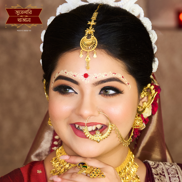 Trendy Gold Plated Floral Pasha Tikli image 0