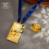 Premium Gold Plated Abstract Deer Pendant with Earrings image 1