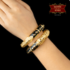 Premium Gold Plated Bahubali Black Minakari Bala image 1