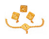 Leaf Motif Gold Plated Choker with Earrings image 0