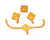 Leaf Motif Gold Plated Choker with Earrings image 0