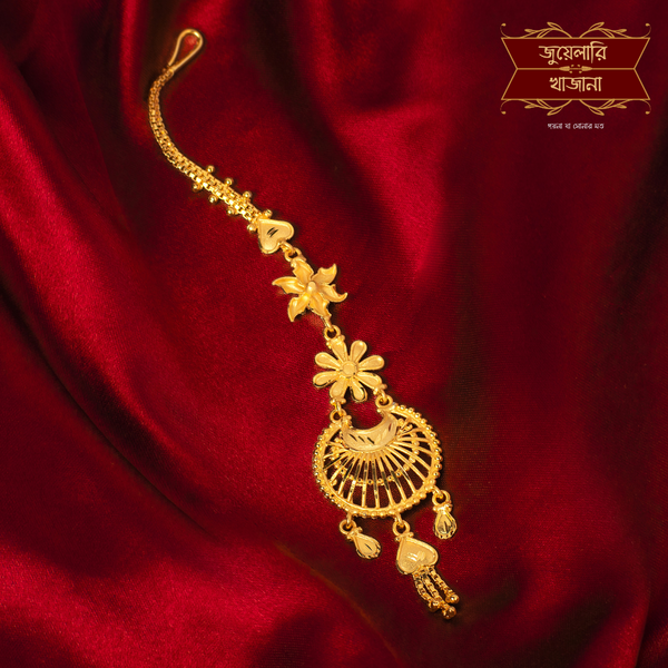 Trendy Gold Plated Floral Pasha Tikli image 1