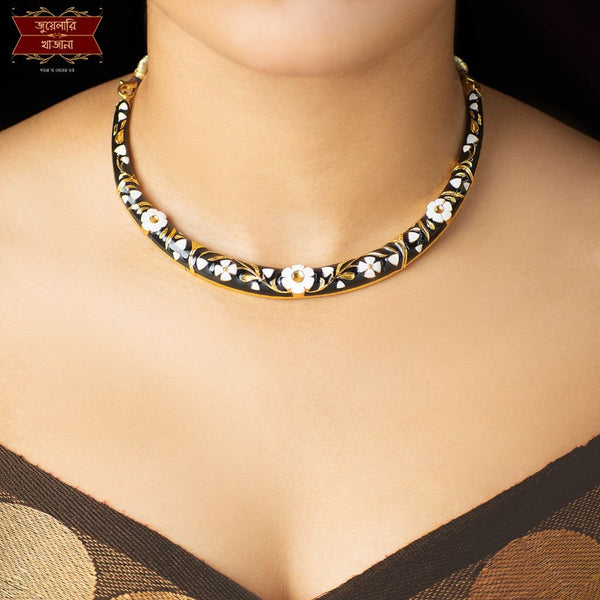 Premium Gold Plated Monochrome White Sakura Hasuli image 0