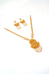 Slick Gold Plated Jhalor Sitahar with Earrings image 0