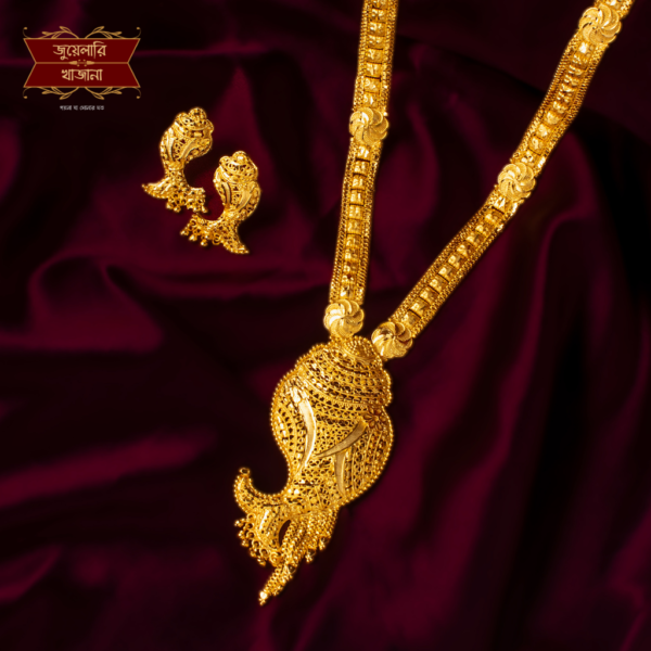 Traditional Bengali Design Gold Plated Shankho Pendant Sitahar ...